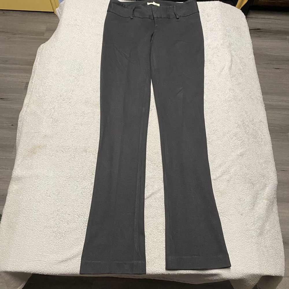 Alice + Olivia Pants Size 8 Black Stretch Trouser Career Minimalist